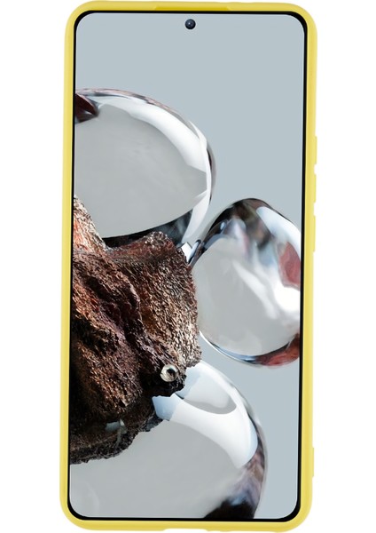 Xiaomi 12T 5g Yumuşak Tpu Ark Kenar 2.0mm Kalın Koruyucu Kapak Sıvı Silikon Doku Kamera Koruma Telefon Kılıfı-Sarı (Yurt Dışından) modelleri