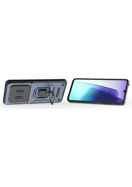 Xiaomi Redmi Için 14C 4g Kılıf Pc+Tpu Lens Kapaklı Kickstand Telefon Koruyucu-Mavi (Yurt Dışından) indirimleri