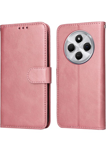 Xiaomi Redmi 14C 4g Kılıf Cüzdan Pu Deri Folyo Flip Telefon Kapağı-Pembe (Yurt Dışından)