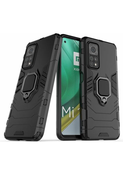 Xiaomi Redmi K30S Için Pc + Tpu Kılıf, Serin Koruma Halkası Tutucu Kickstand Kabuk-Siyah (Yurt Dışından) fiyatları