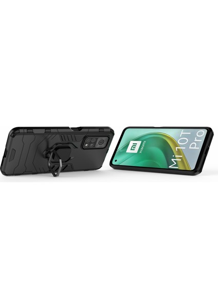 Xiaomi Redmi K30S Için Pc + Tpu Kılıf, Serin Koruma Halkası Tutucu Kickstand Kabuk-Siyah (Yurt Dışından) modelleri