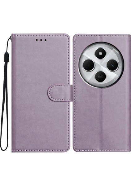 Xiaomi Redmi 14C 4g Deri Telefon Kılıfı Için Kullanışlı Kayış-Mor Cüzdan Standı Kapağı (Yurt Dışından)