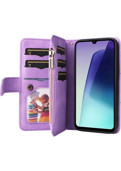 Çok Fonksiyonlu Xiaomi Redmi 14C 4g Kılıf Fermuar Cüzdan Deri Telefon Kapak Standı-Açık Mor (Yurt Dışından) modelleri