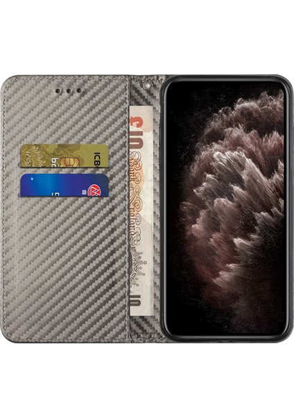 Xiaomi Redmi 14C 4g Kılıf Deri Flip Telefon Kapak Standı Güçlü Manyetik Kapatma-Gri (Yurt Dışından) modelleri