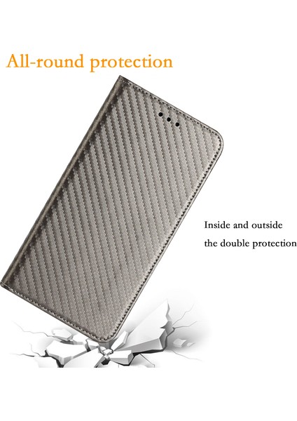Xiaomi Redmi 14C 4g Kılıf Deri Flip Telefon Kapak Standı Güçlü Manyetik Kapatma-Gri (Yurt Dışından) indirimleri