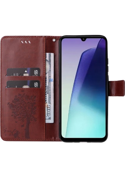 Baskı Çiçek Xiaomi Redmi 14C 4g Kılıf Kedi Ağacı Desen Flip Deri Telefon Kapağı-Kahve (Yurt Dışından) modelleri