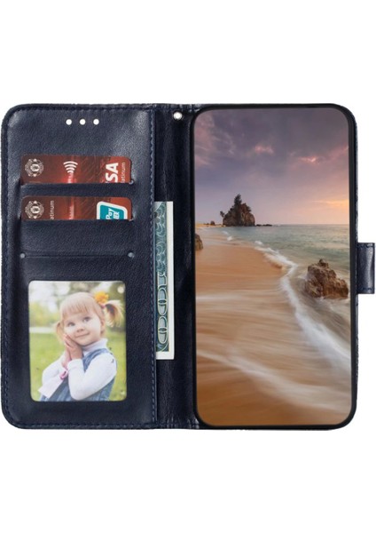 Xiaomi Redmi Note 13 Pro 4g Kılıf Için Dantel Çiçekler Pu Deri Flip Cüzdan Telefon Kapağı-Siyah (Yurt Dışından)