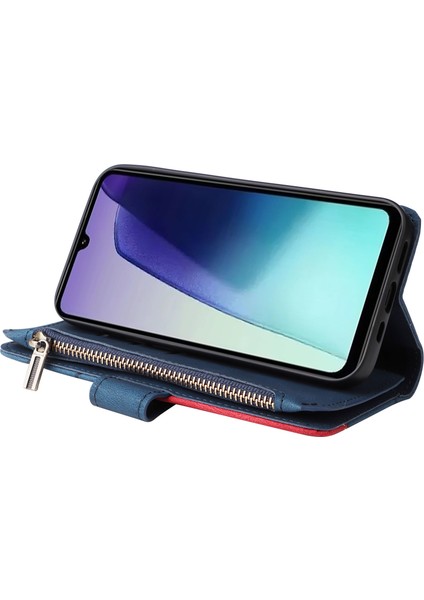 Çok Fonksiyonlu Xiaomi Redmi 14C 4g Kılıf Fermuar Cüzdan Deri Telefon Kapağı Stand-Mavi (Yurt Dışından) fırsatları