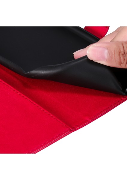Leather Seriesfor Xiaomi Redmi 14C 4g Kılıf Düz Renk Deri Telefon Kılıfı Cüzdan Standı-Kırmızı (Yurt Dışından) fiyatları