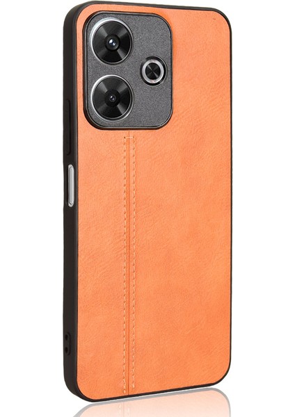 Xiaomi Redmi 13 5g/4g Kılıf Deri+Tpu+Pc Telefon Kapağı Dikiş Hattı-Turuncu (Yurt Dışından) fırsatları