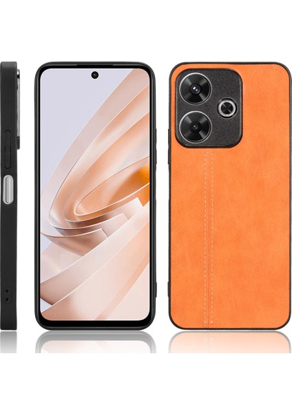Xiaomi Redmi 13 5g/4g Kılıf Deri+Tpu+Pc Telefon Kapağı Dikiş Hattı-Turuncu (Yurt Dışından) indirimleri