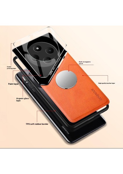 Xiaomi Redmi 14C 4g Kılıf Deri Kaplamalı Pc+Tpu Telefon Arka Kapak-Siyah (Yurt Dışından) modelleri