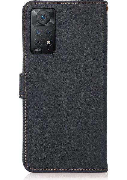 Xiaomi Redmi Note 11 Pro 4g(Mediatek) Rfıd Engelleme Tamamen Sarılmış Hakiki Deri Kabuk, Cüzdan ve Stand-Mavi (Yurt Dışından) indirimleri