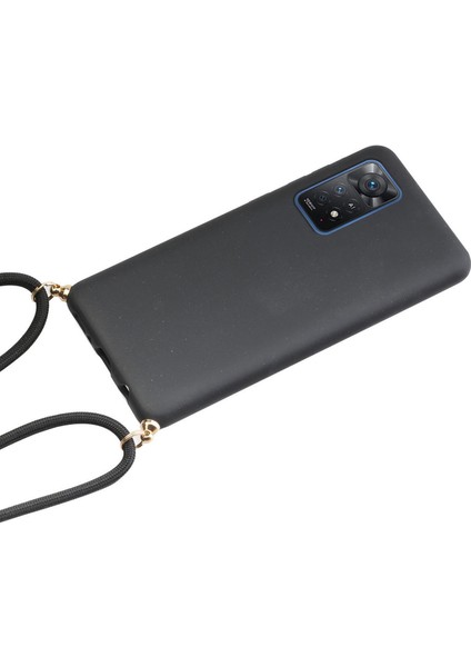 Xiaomi Redmi Için Not 11 Pro 5g(Qualcomm)Çizilmez, Düşmez, Çevre Dostu Buğday Samanı + Ayarlanabilir Kordonlu Yumuşak Tpu Kılıf-Siyah (Yurt Dışından)