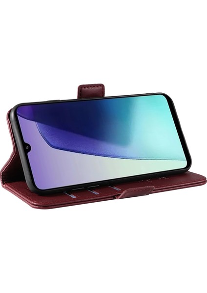 Xiaomi Redmi Için 14C 4g Kılıf Cüzdan Standı Deri Telefon Kapağı Yan Toka-Şarap Kırmızı (Yurt Dışından) modelleri
