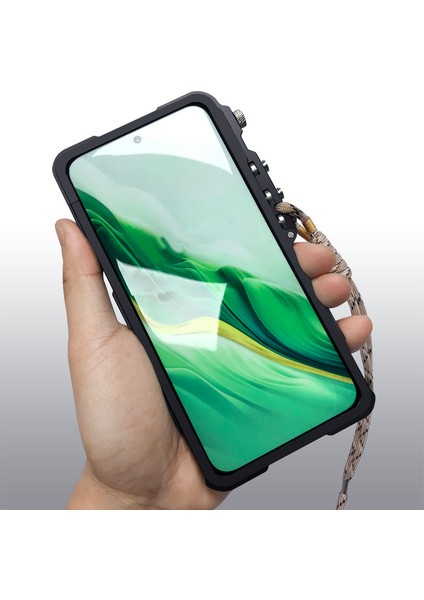 Xiaomi Redmi Note 12 Için Turbo Kılıf Mekanik Kol Alüminyum Alaşımlı Çarpmaya Dayanıklı Çerçeve Kapak-Siyah (Yurt Dışından)