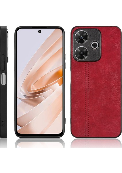 Xiaomi Redmi 13 5g/4g Kılıf Deri+Tpu+Pc Telefon Kılıfı Dikiş Hattı-Kırmızı (Yurt Dışından) indirimleri