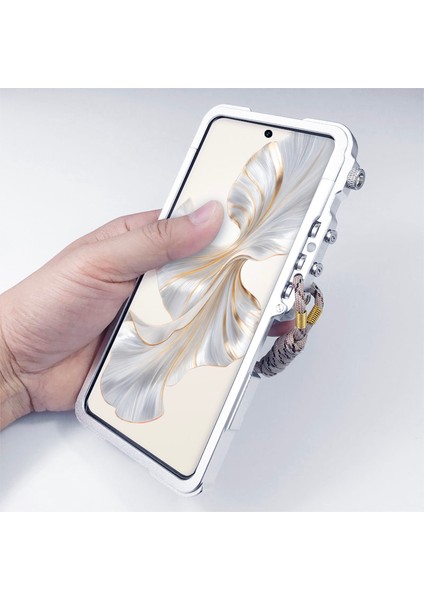 Xiaomi Redmi Için Not 12 Turbo Kılıf Mekanik Kol Alüminyum Alaşımlı Çarpmaya Dayanıklı Çerçeve Kapak-Gümüş (Yurt Dışından)