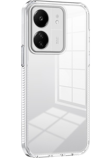 Xiaomi Redmi Için 13C 4g/5g Temizle Telefon Kılıfı Tpu Pc Kaymaz Damla Korumalı Arka Kapak-Şeffaf (Yurt Dışından)