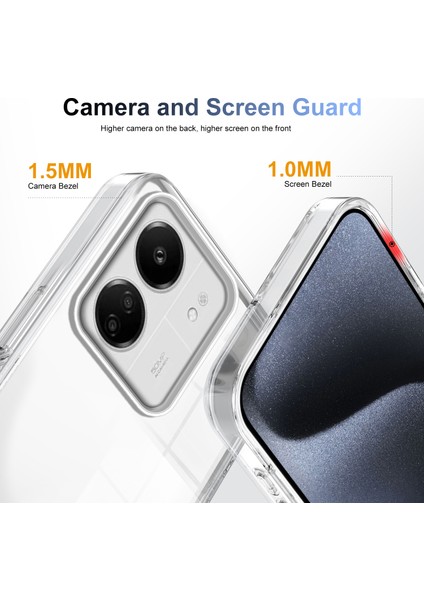 Xiaomi Redmi Için 13C 4g/5g Temizle Telefon Kılıfı Tpu Pc Kaymaz Damla Korumalı Arka Kapak-Şeffaf (Yurt Dışından) fiyatları