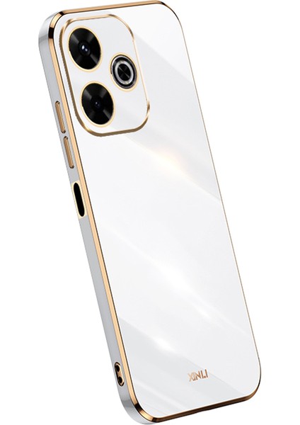 Xiaomi Redmi 13 5g/4g Kılıf Tpu Telefon Kılıfı, Elektro Kaplama Çerçeveli-Beyaz (Yurt Dışından)