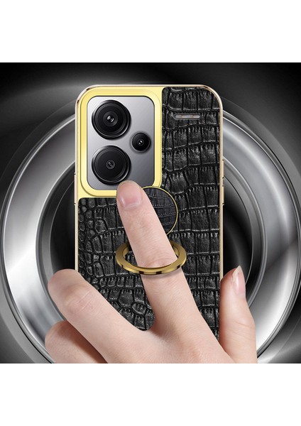 Xiaomi Redmi Için Not 13 Pro + 5g Kılıf 6d Elektro Kaplama Halkası Kickstand Anti-Damla Cep Telefonu Kapağı-Beyaz (Yurt Dışından)