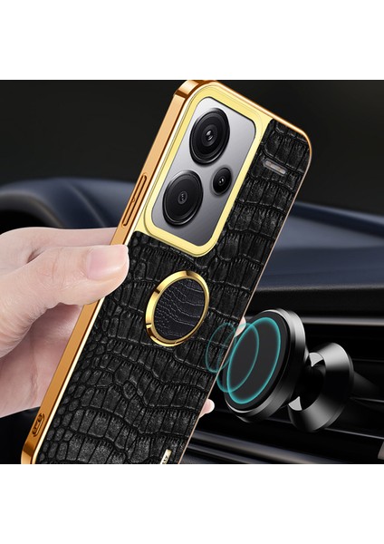 Xiaomi Redmi Için Not 13 Pro + 5g Kılıf 6d Elektro Kaplama Halkası Kickstand Anti-Damla Cep Telefonu Kapağı-Beyaz (Yurt Dışından)