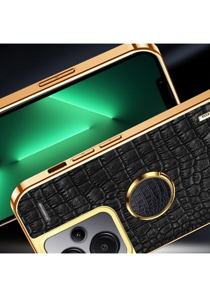Xiaomi Redmi Için Not 13 Pro + 5g Kılıf 6d Elektro Kaplama Halkası Kickstand Anti-Damla Cep Telefonu Kapağı-Beyaz (Yurt Dışından)