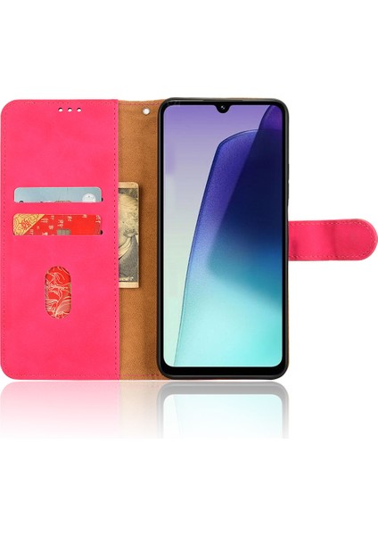 Xiaomi Redmi 14C 4g Deri Kılıf Için Cilt Hissi Düşme Önleyici Cüzdan Çevirmeli Telefon Kapağı-Kırmızı (Yurt Dışından) fiyatları