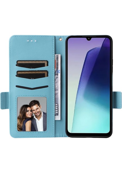 Xiaomi Redmi 14C 4g Kılıf Litchi Doku Pu Deri Cüzdan Kapaklı Telefon Kapağı-Bebek Mavisi Için (Yurt Dışından) modelleri