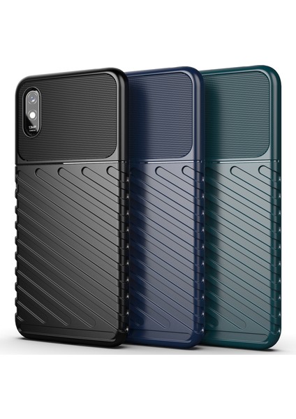 Xiaomi Redmi 9A-SIYAH Için Thunder Serisi Dimi Doku Yumuşak Tpu Telefon Kılıfı (Yurt Dışından) fırsatları