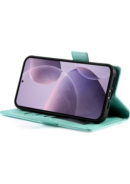 Xiaomi Poco F6 Pro 5g Cüzdan Kılıf Pu Deri Standlı Telefon Kapağı-Nane Yeşili (Yurt Dışından) modelleri