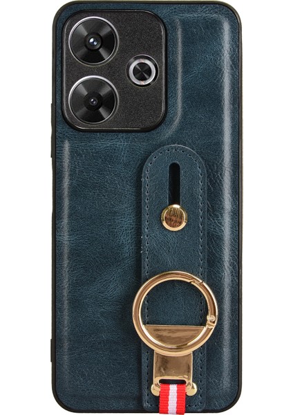 Xiaomi Redmi 13 5g/4g Kılıf Bileklik Kickstand Deri+Pc+Tpu Şişe Açacağı ile Telefon Kapağı-Mavi (Yurt Dışından) fırsatları
