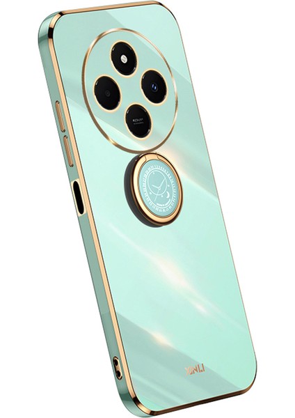 Xiaomi Redmi Için 14C 4g Kılıf Halka Kickstand Galvanik Tpu Telefon Kapağı-Cyan (Yurt Dışından)