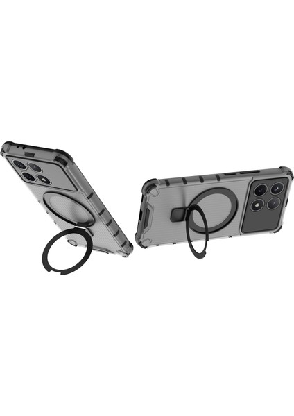 Magsafe-Gri ile Uyumlu Kickstand Pc+Tpu Telefon Kapağı ile Xiaomi Poco F6 Pro 5g Telefon Kılıfı (Yurt Dışından) modelleri