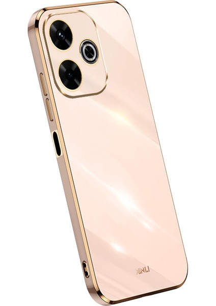 Xiaomi Redmi 13 5g/4g Kılıf Tpu Telefon Kılıfı, Elektro Kaplama Çerçeveli-Pembe (Yurt Dışından)