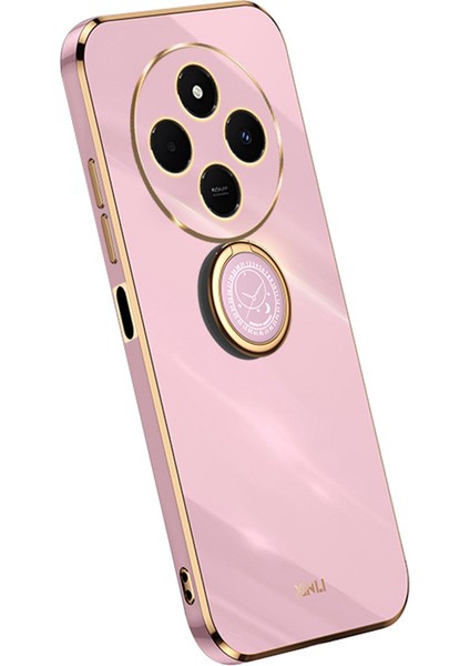 Xiaomi Redmi Için 14C 4g Kılıf Halka Kickstand Galvanik Tpu Telefon Kapağı-Mor (Yurt Dışından)