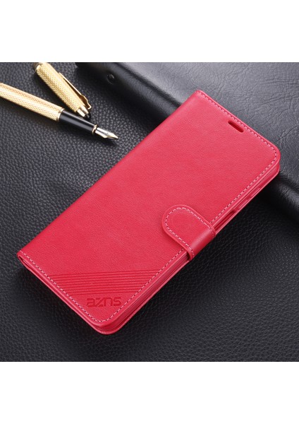Xiaomi Redmi Note 9s-Kırmızı Için Deri Şık Telefon Kılıfı (Yurt Dışından) indirimleri