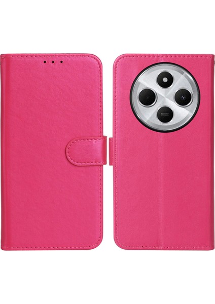 Xiaomi Redmi Için 14C 4g Kılıf Pu Deri Flip Telefon Kapak Cüzdan Kart Yuvası Tutucu-Gül (Yurt Dışından)