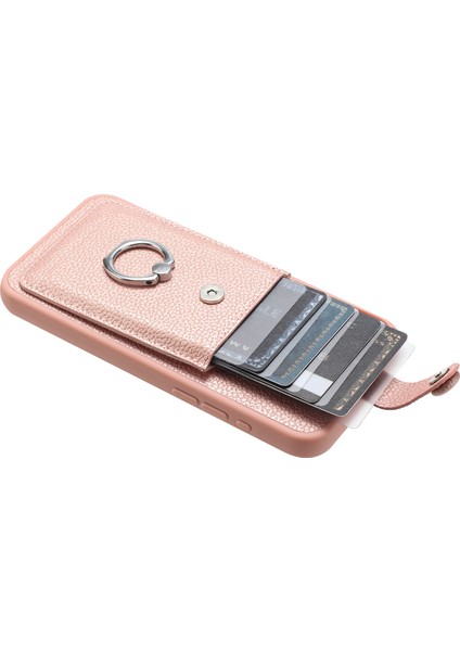 Xiaomi Poco X6 5g Kılıf Çizim Tipi Kart Yuvaları Litchi Doku Deri Arka Kapak Halkalı Kickstand-Gül Altın (Yurt Dışından) fiyatları