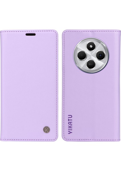Xiaomi Redmi Için 14C 4g Kılıf Standı Deri Telefon Kapağı Güçlü Manyetik Kapatma-Mor (Yurt Dışından)