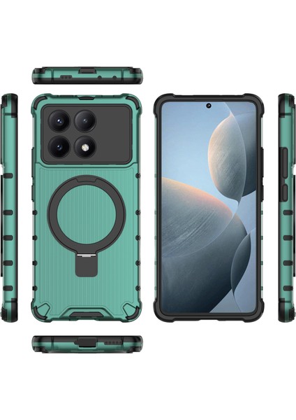 Xiaomi Redmi K70E 5g Kılıf Için Kickstand Pc+Tpu Telefon Kılıfı Magsafe-Green ile Uyumlu (Yurt Dışından) fırsatları