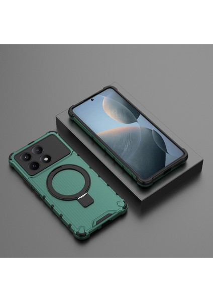 Xiaomi Redmi K70E 5g Kılıf Için Kickstand Pc+Tpu Telefon Kılıfı Magsafe-Green ile Uyumlu (Yurt Dışından) indirimleri