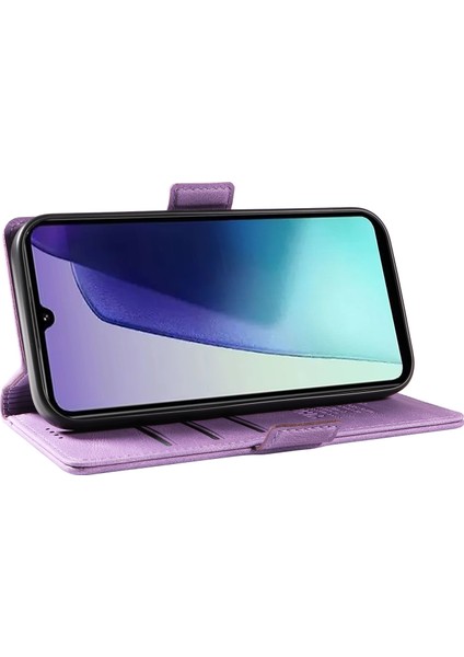 Xiaomi Redmi Için 14C 4g Kılıf Pu Deri Cüzdan Telefon Kapağı Cilt Dokunmatik Duygu-Mor (Yurt Dışından)