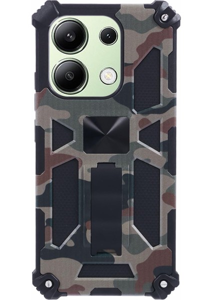 Xiaomi Redmi Note 13 4g Kılıf Kickstand Pc+Tpu Telefon Kapağı Kamuflaj Tasarımı-Ordu Yeşili Için (Yurt Dışından)