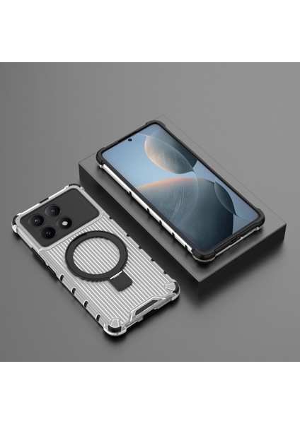 Xiaomi Redmi K70E 5g Kılıf Için Kickstand Pc+Tpu Telefon Kapağı Magsafe-Şeffaf ile Uyumlu (Yurt Dışından) indirimleri