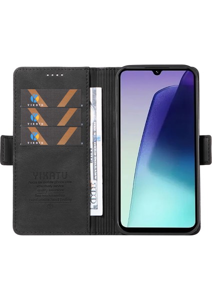 Xiaomi Redmi Için 14C 4g Kılıf Pu Deri Cüzdan Telefon Kapağı Cilt Dokunmatik Duygu-Siyah (Yurt Dışından)