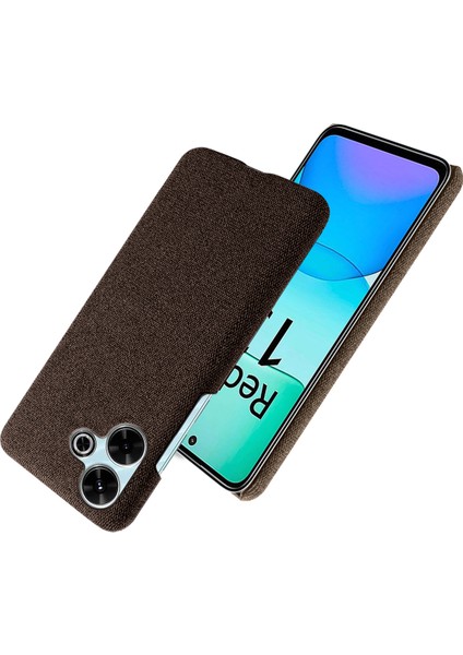Xiaomi Redmi 13 4g Kılıf Kumaş Dokusu Çizilmez Koruyucu Pc Telefon Kapağı-Kahverengi Için (Yurt Dışından) fiyatları