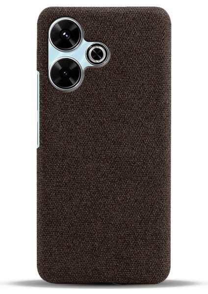 Xiaomi Redmi 13 4g Kılıf Kumaş Dokusu Çizilmez Koruyucu Pc Telefon Kapağı-Kahverengi Için (Yurt Dışından) modelleri