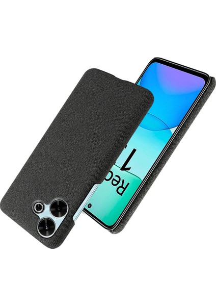Xiaomi Redmi 13 4g Kılıf Kumaş Dokusu Çizilmez Koruyucu Pc Telefon Kapağı-Siyah Için (Yurt Dışından) fiyatları